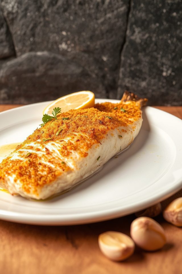 garlic butter baked fish