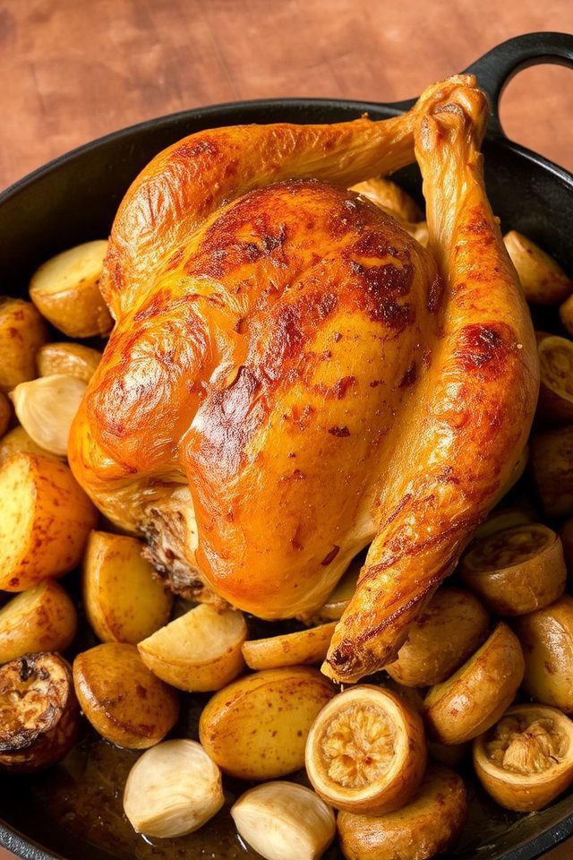 garlic chicken potato roast