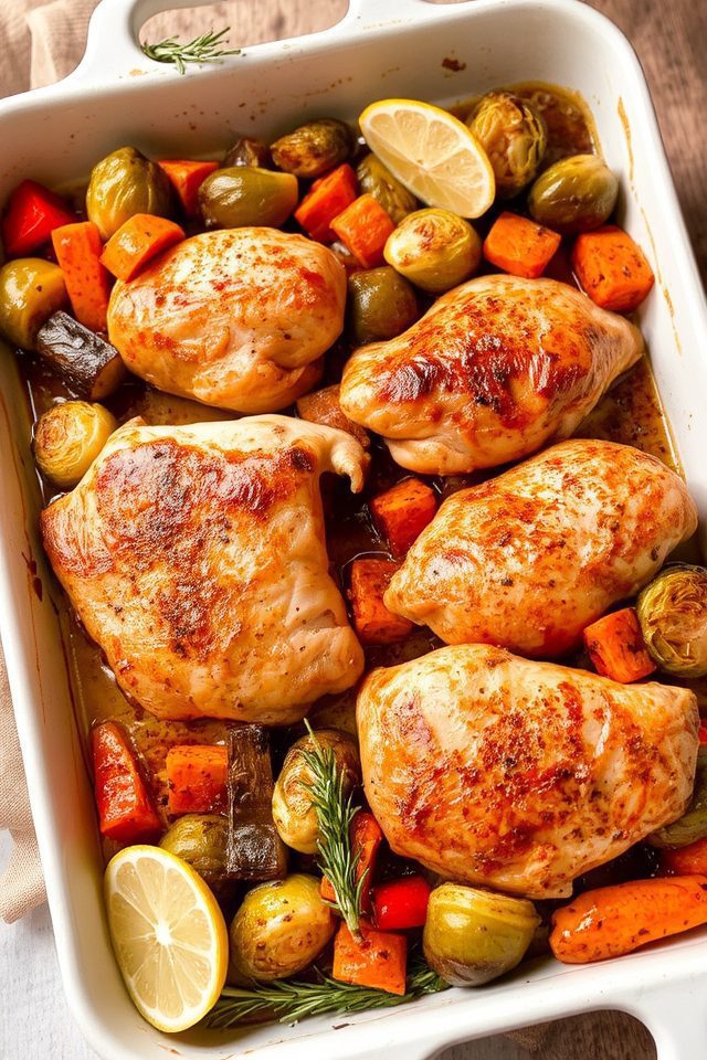 garlic chicken roasted vegetables