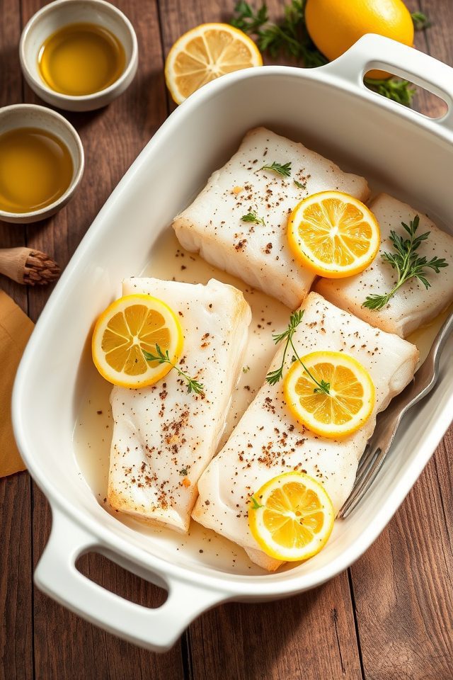 garlic lemon baked cod