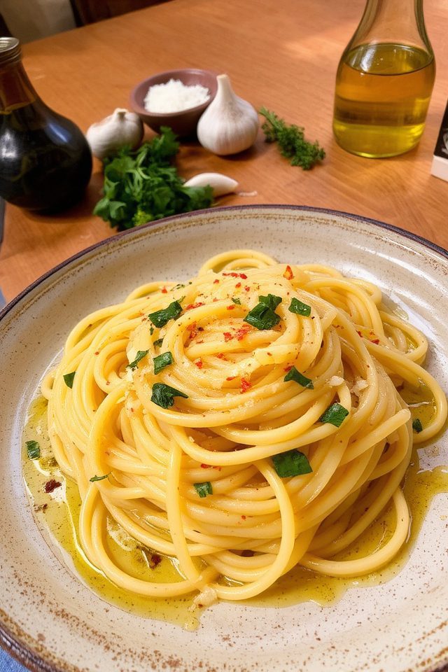 garlic olive oil pasta