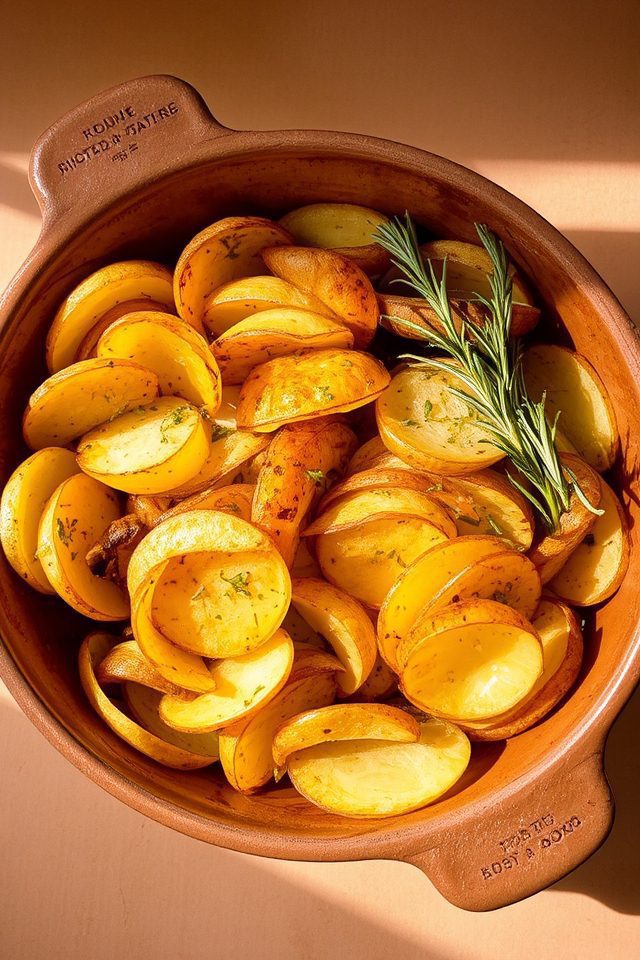 garlic roasted potato dish