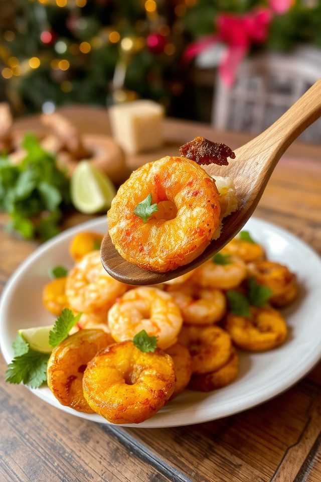 garlic shrimp fried plantains
