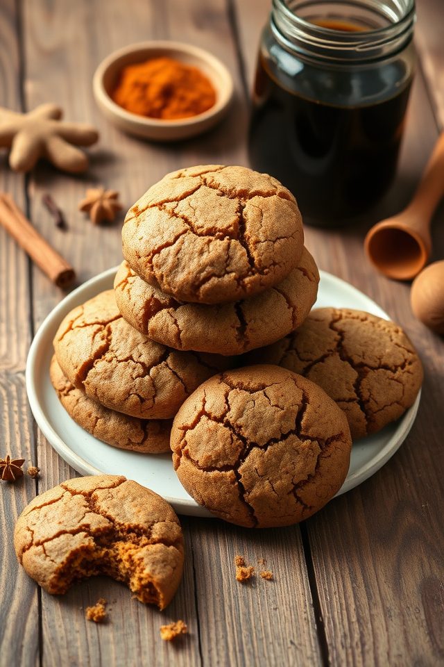 ginger molasses spiced cookies