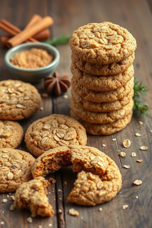 ginger spiced oatmeal cookies