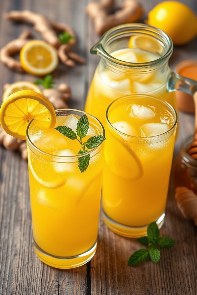 ginger turmeric infused lemonade