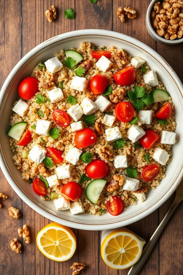grain salad feta walnuts