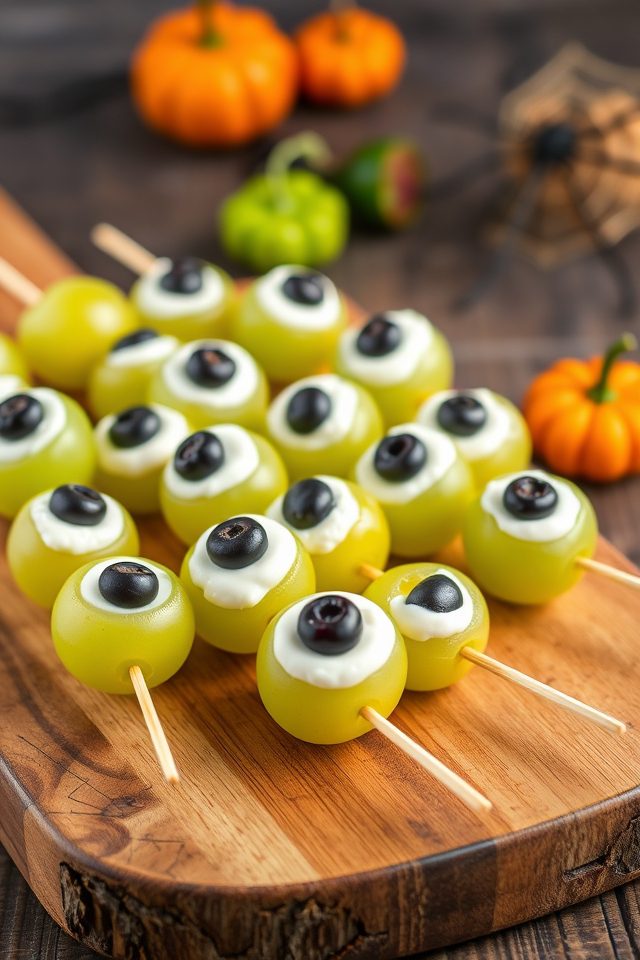 grape skewers monster eyeballs