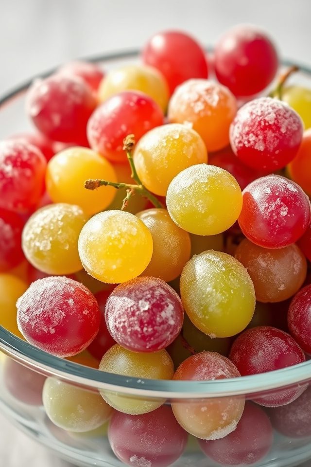 grapes chilled before eating