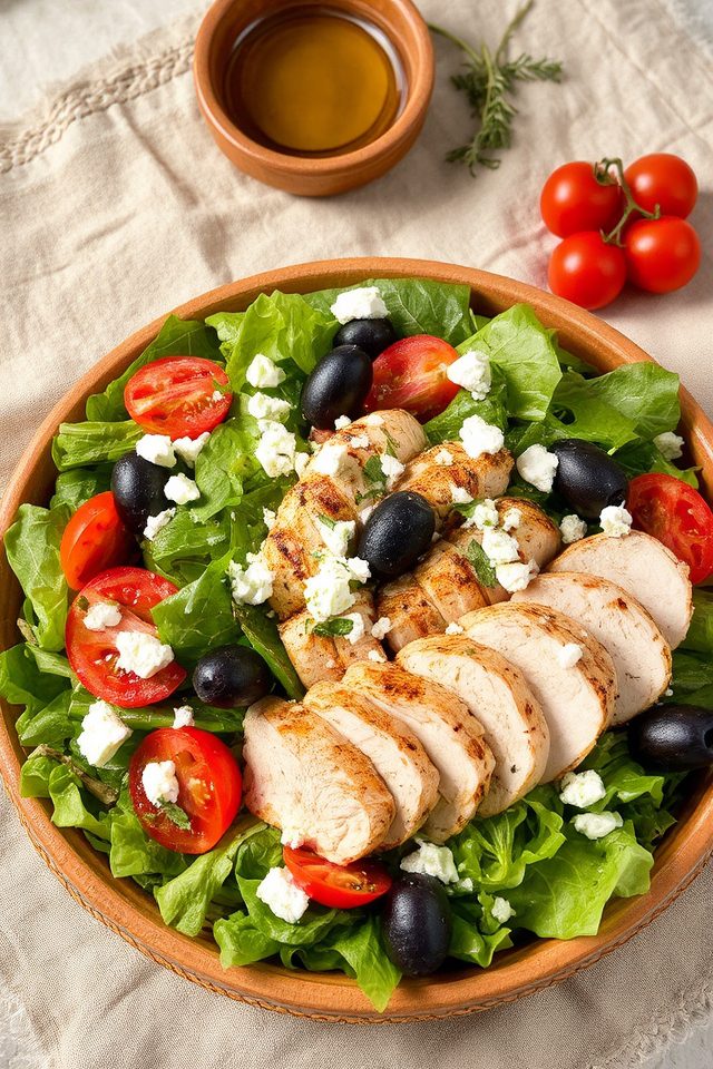 greek chicken salad delight