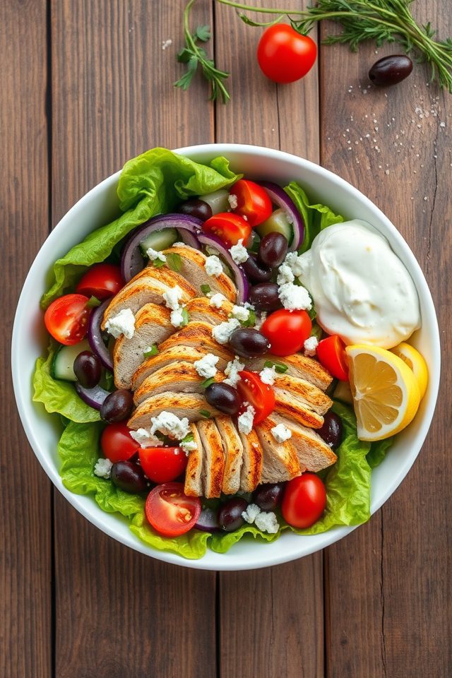 greek inspired chicken salad