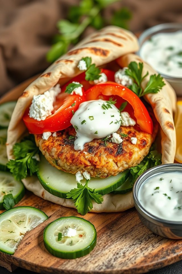 greek style turkey wraps