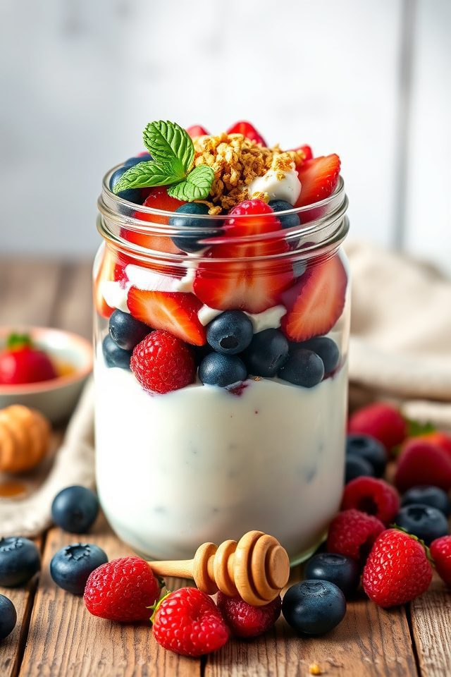 greek yogurt berry parfait
