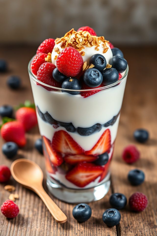 greek yogurt berry parfait