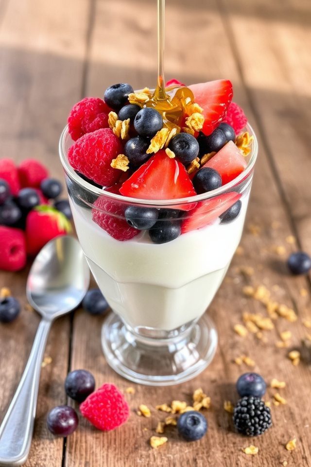 greek yogurt berry parfait
