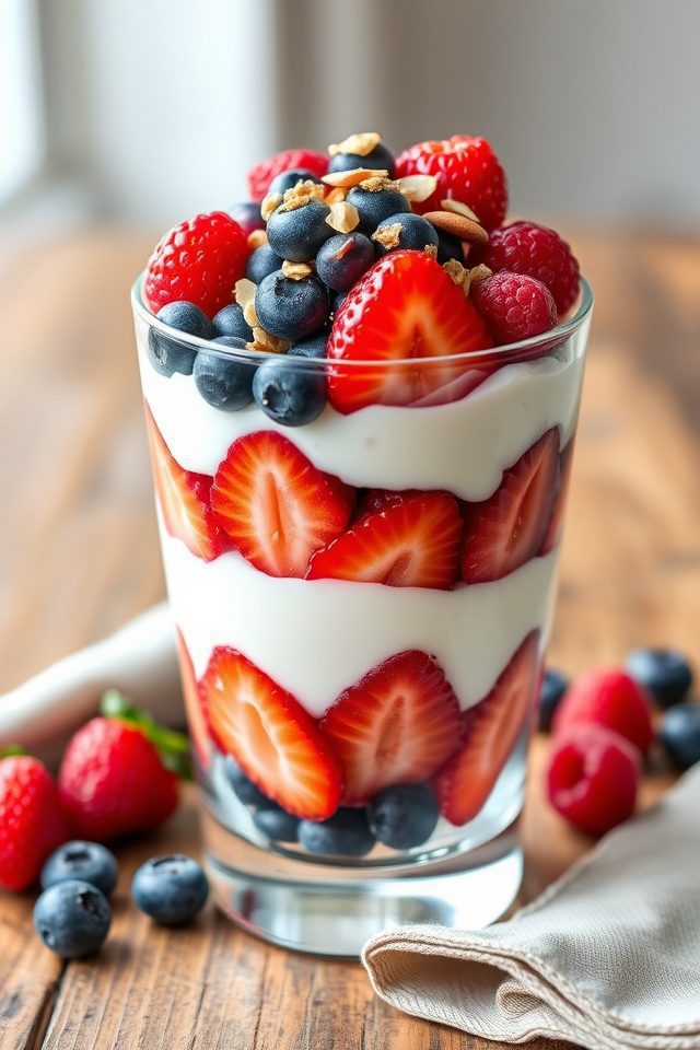 greek yogurt berry parfait