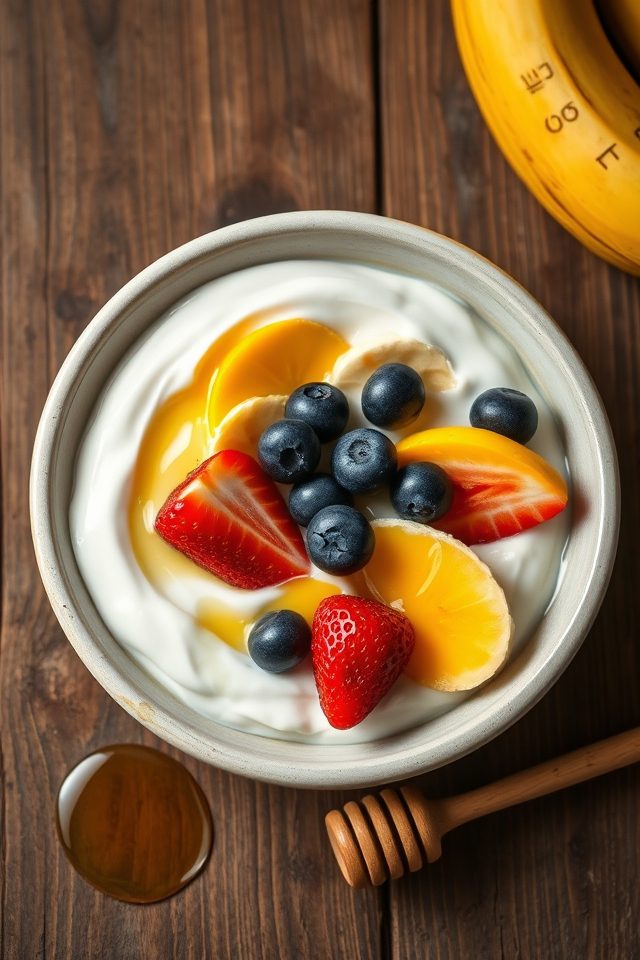 greek yogurt honey fruit