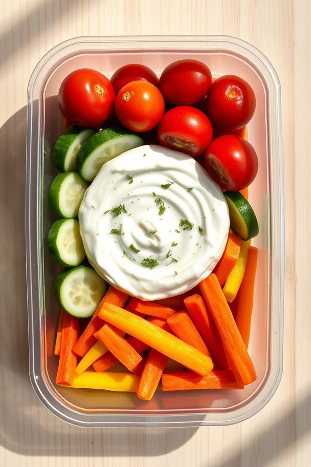 greek yogurt veggie dip snack