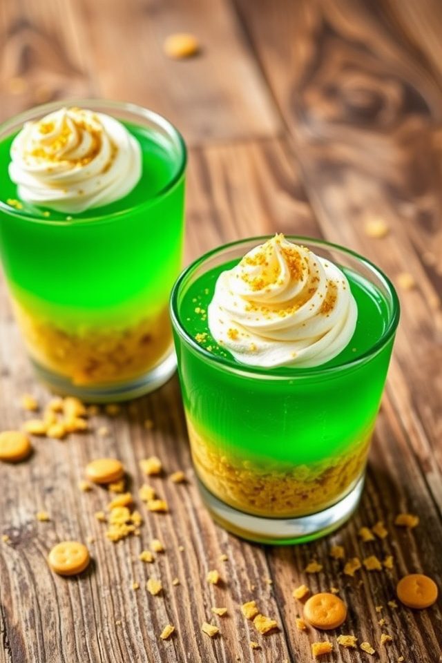 green gelatin dessert treat