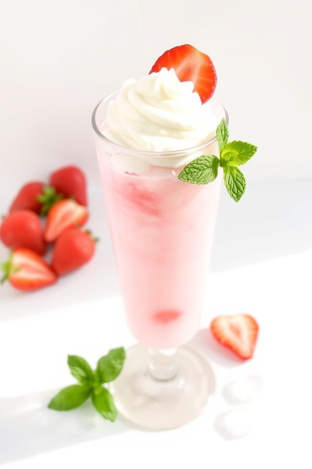 green tea pink drink