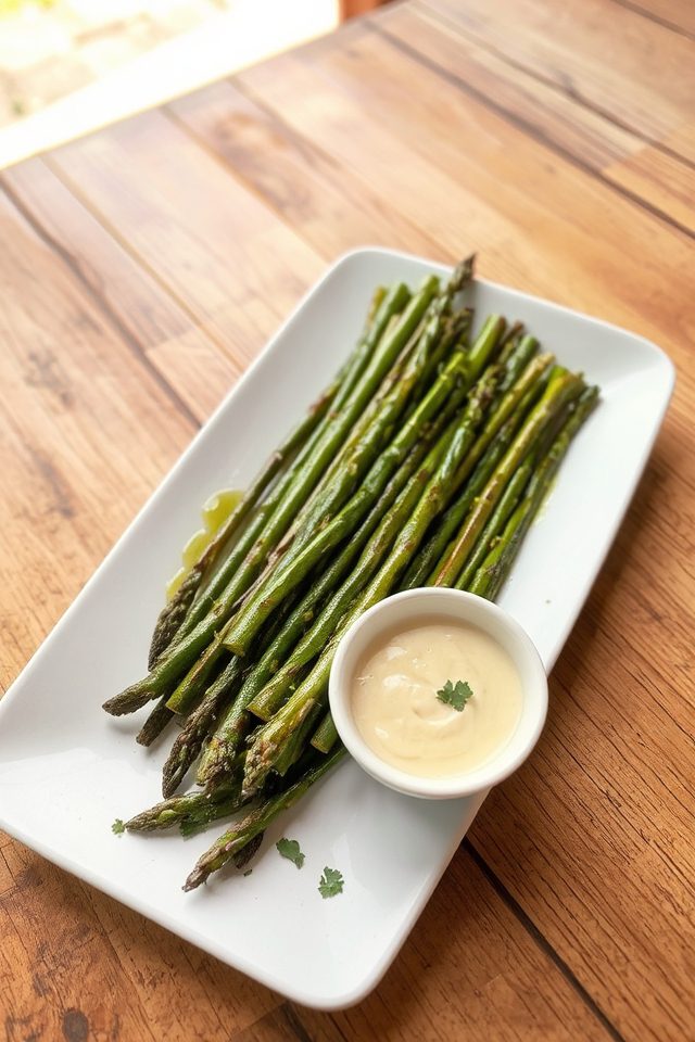 grilled asparagus with aioli