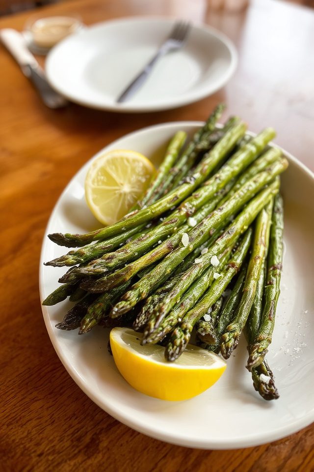 grilled asparagus with lemon