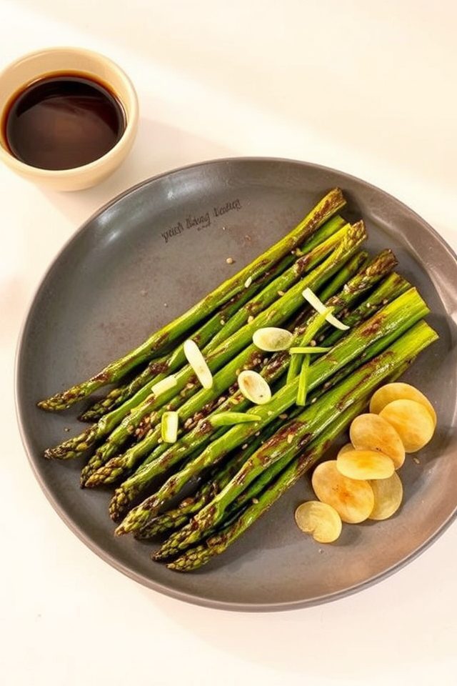 grilled asparagus with soy