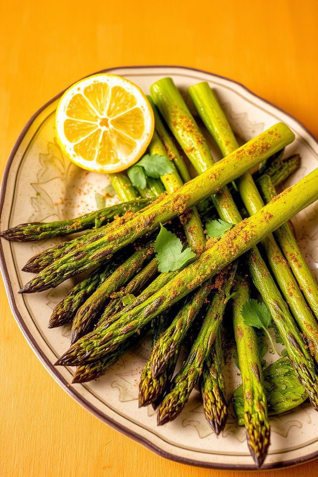 grilled asparagus with spices