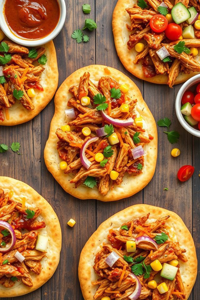 grilled barbecue chicken flatbread