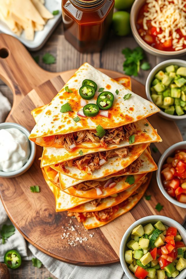 grilled barbecue chicken quesadillas