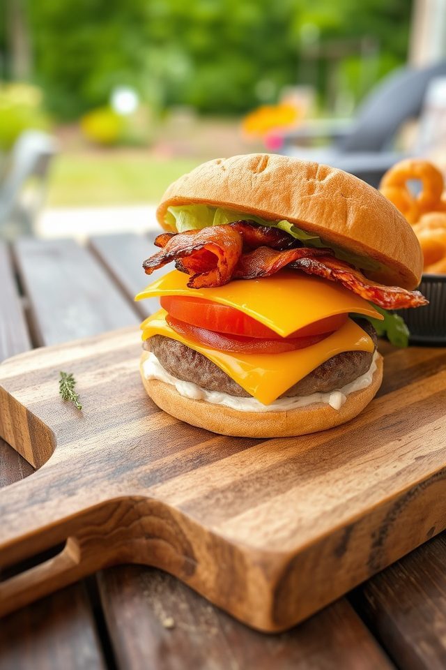grilled beef family burgers