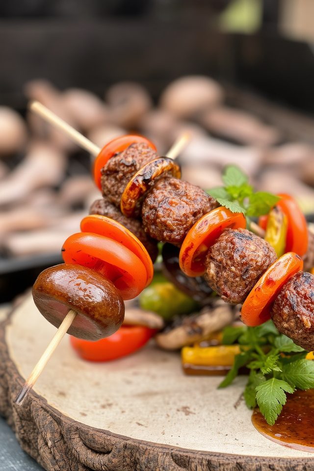 grilled beef vegetable kabobs