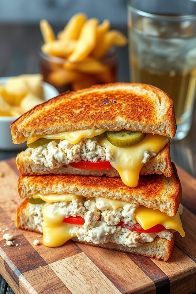 grilled cheesy tuna sandwiches