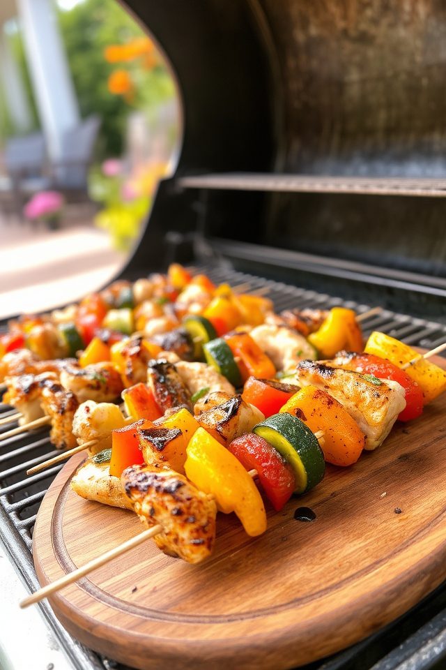grilled chicken and vegetables