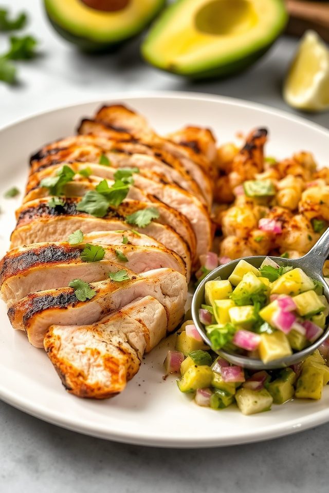 grilled chicken avocado salsa