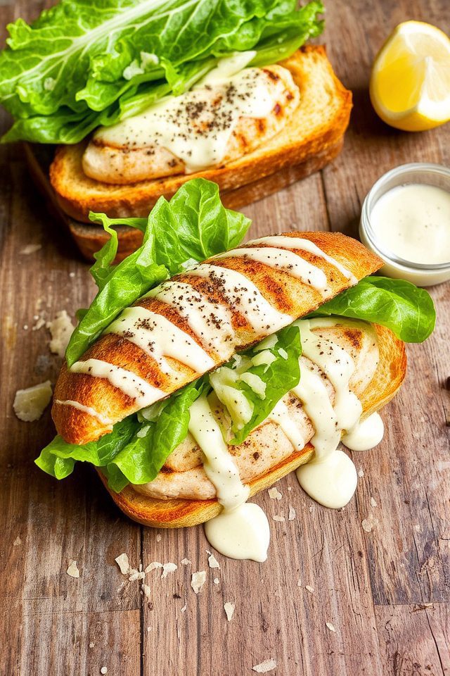 grilled chicken caesar sandwich