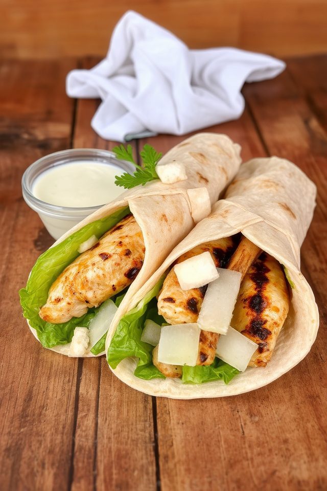 grilled chicken caesar wrap