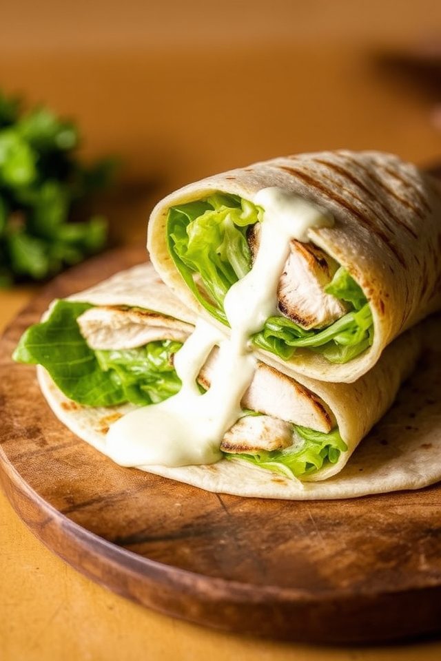 grilled chicken caesar wrap