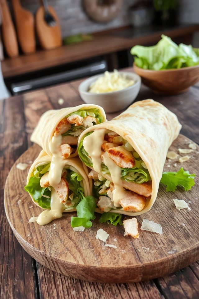 grilled chicken caesar wrap