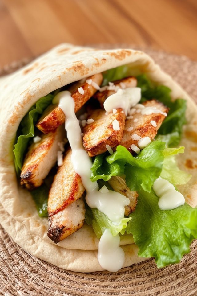 grilled chicken caesar wrap