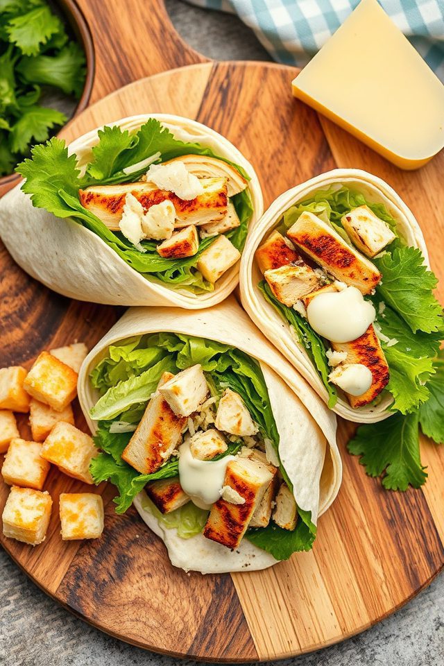 grilled chicken caesar wrap