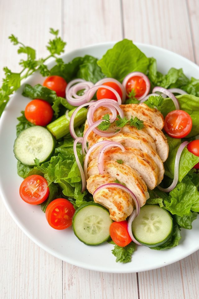 grilled chicken cucumber salad