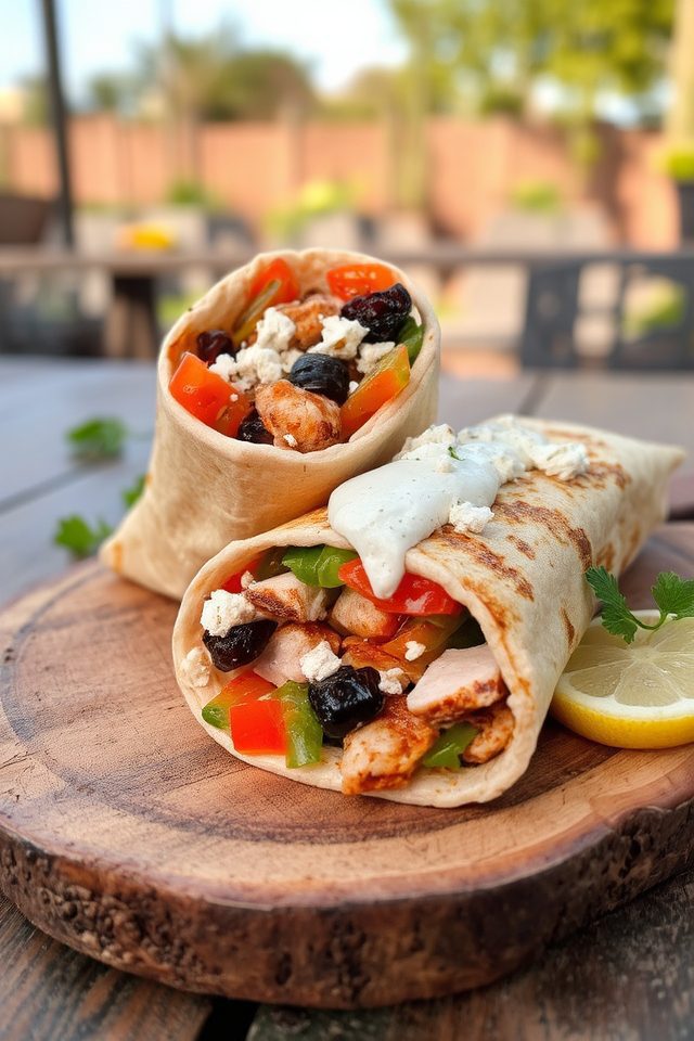grilled chicken mediterranean wrap