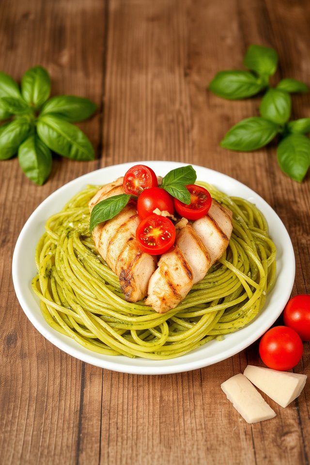 grilled chicken pesto pasta
