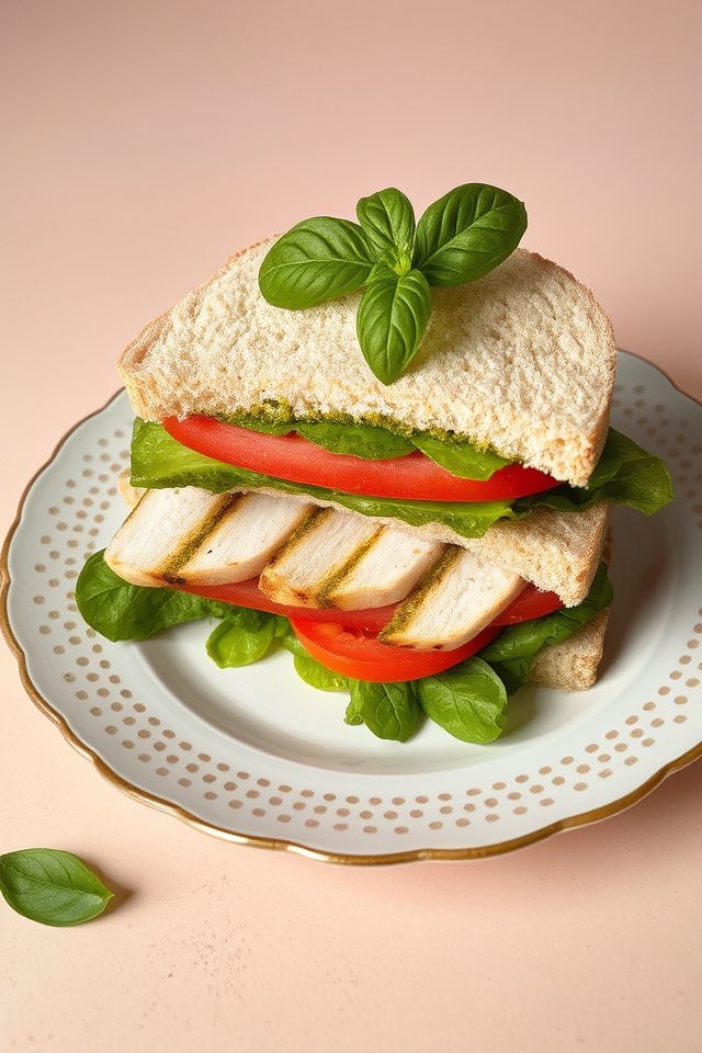 grilled chicken pesto sandwiches