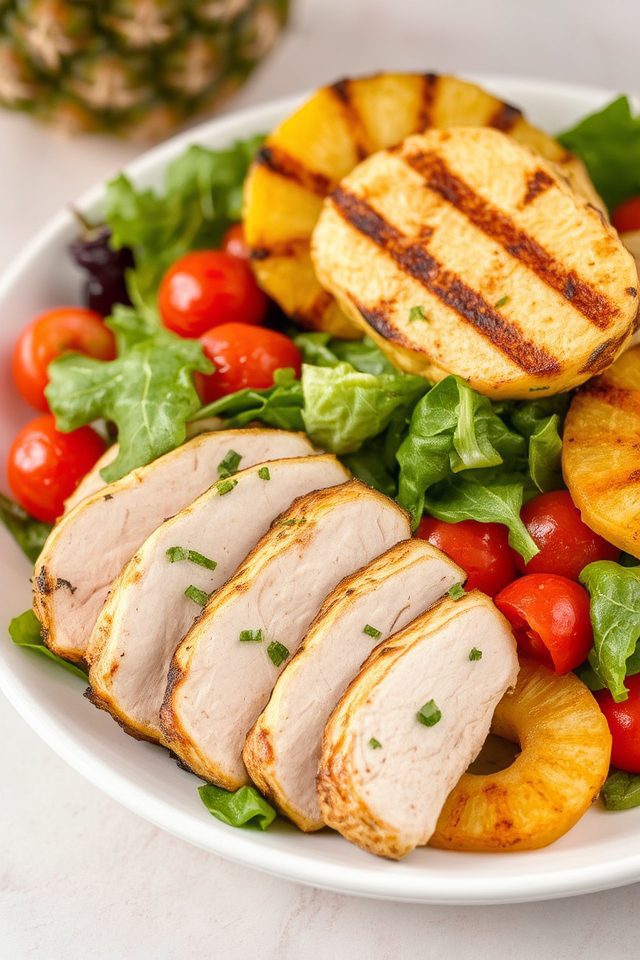 grilled chicken pineapple salad