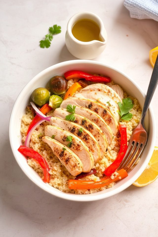 grilled chicken quinoa bowl