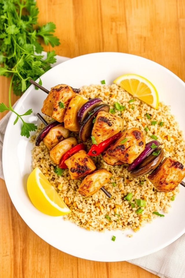 grilled chicken quinoa meal