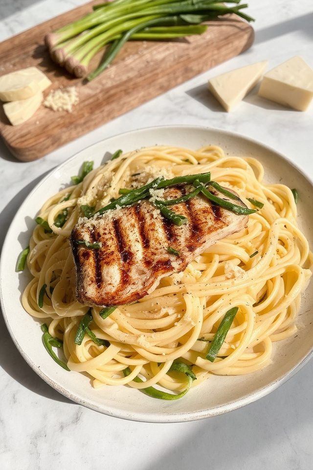 grilled chicken ramp fettuccine