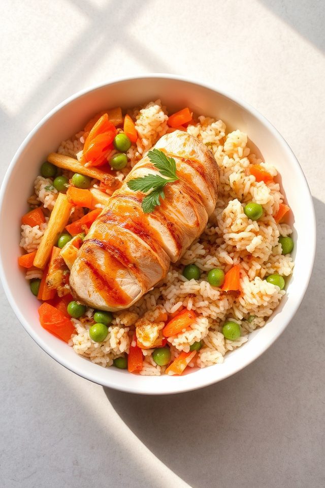 grilled chicken rice bowl